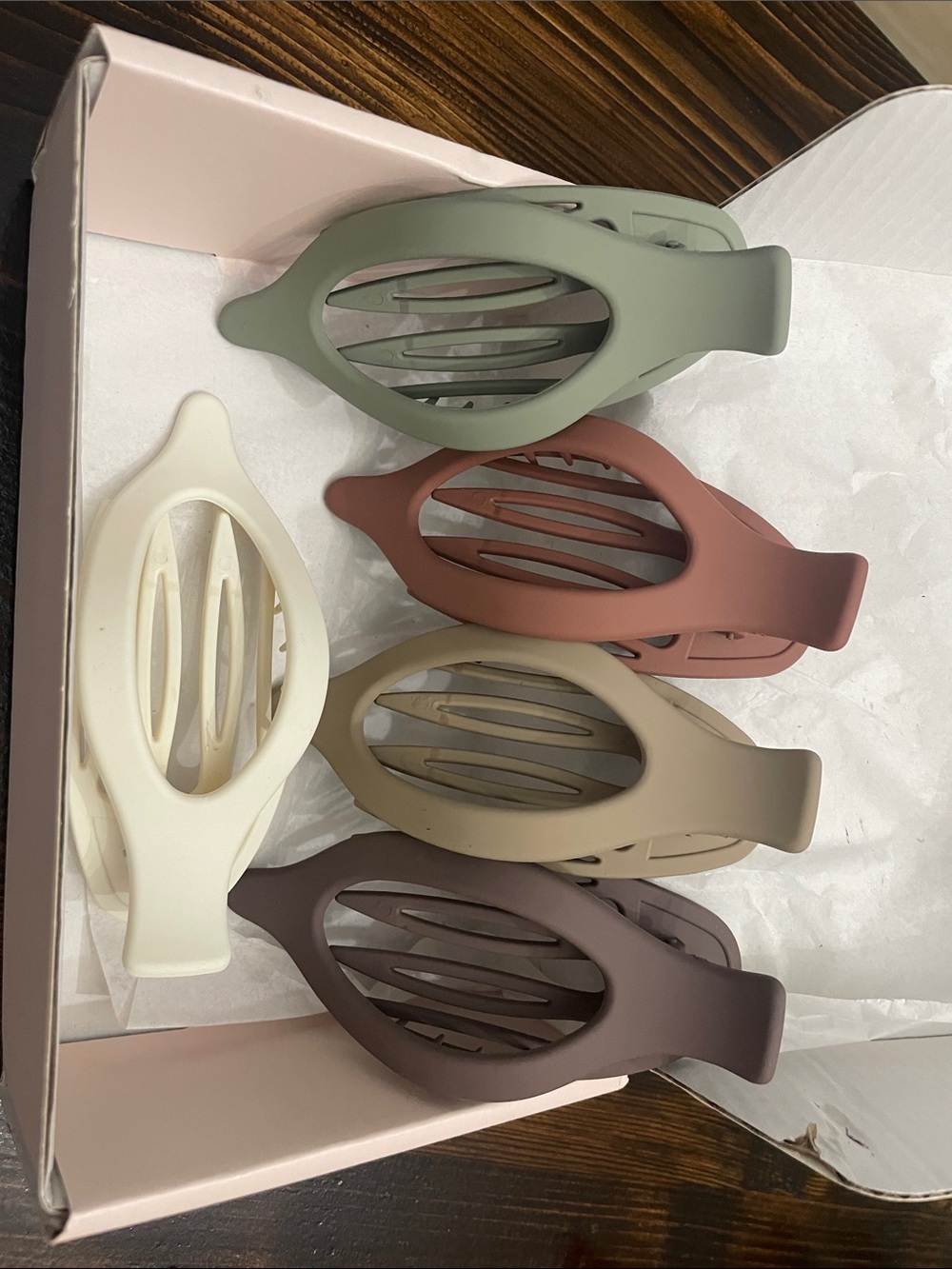 Matte Mixed Fall Colors Flat Claw Clip Set - 5 Pack